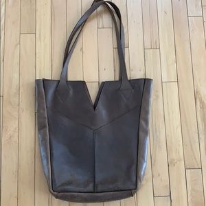 Brown Leather Tote Bag
